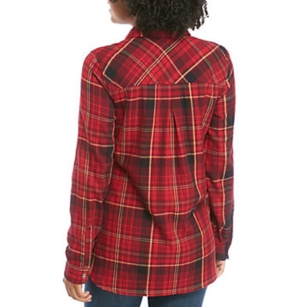 🔴CLEARANCE‼️ NWT🌲 TRUE CRAFT COTTON RED/BLACK PLAID LONG SLEEVE SHIRT Women’s M - Picture 2 of 8